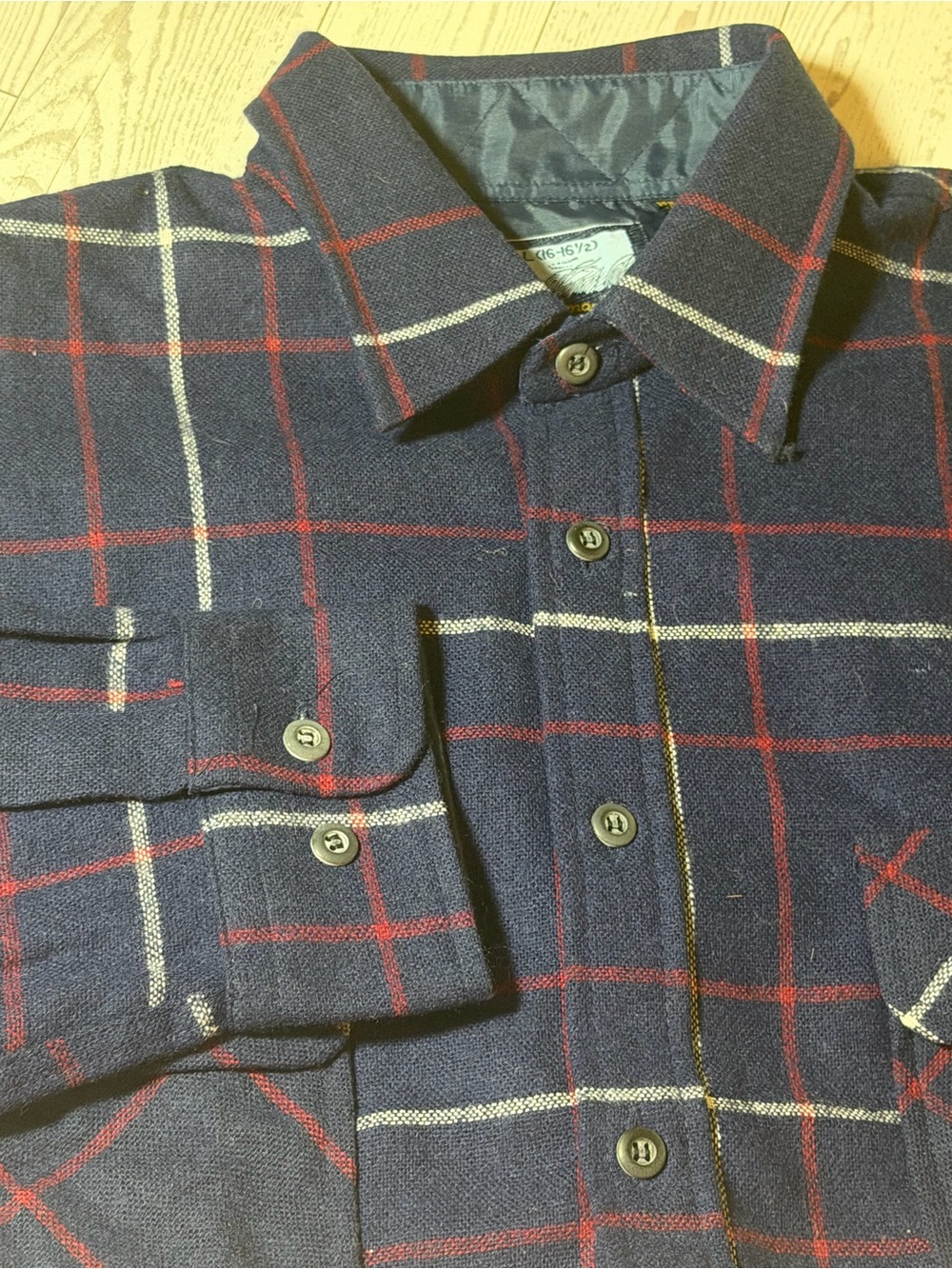 Vintage Fieldmaster Men’s L Wool Blend Plaid Hunting Shirt Jacket Korea